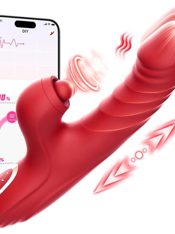 Vibrador de Conejo para Mujer con Estimulador de Clítoris y Empuje